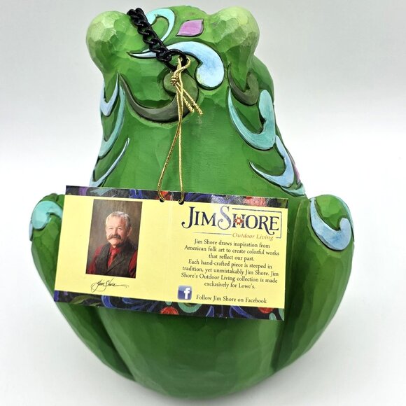 Jim Shore 2015 Outdoor Living Frog Birdhouse Resin w Chain NWT 637243 RETIRED - Picture 3 of 13